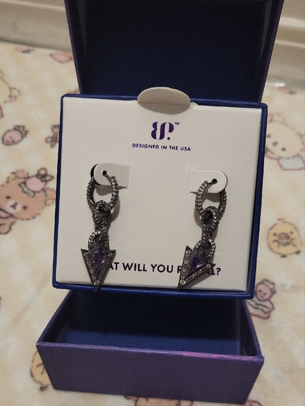 Waters Of Fate Amethyst Cubic Zirconia Drop Earrings - Purple